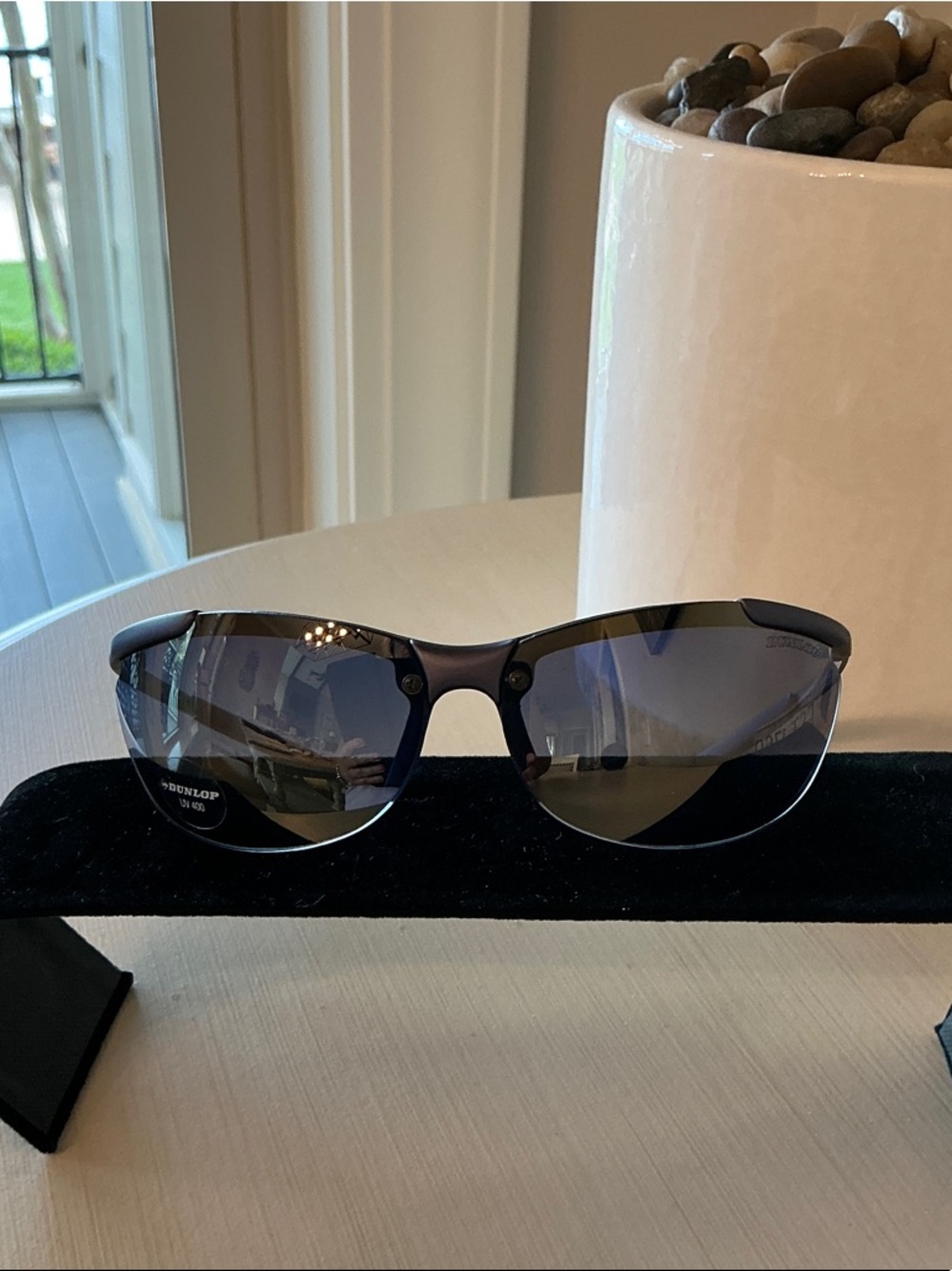 Authentic, Dunlop Men’s Gray Metal Gradient Polarized Sunglasses